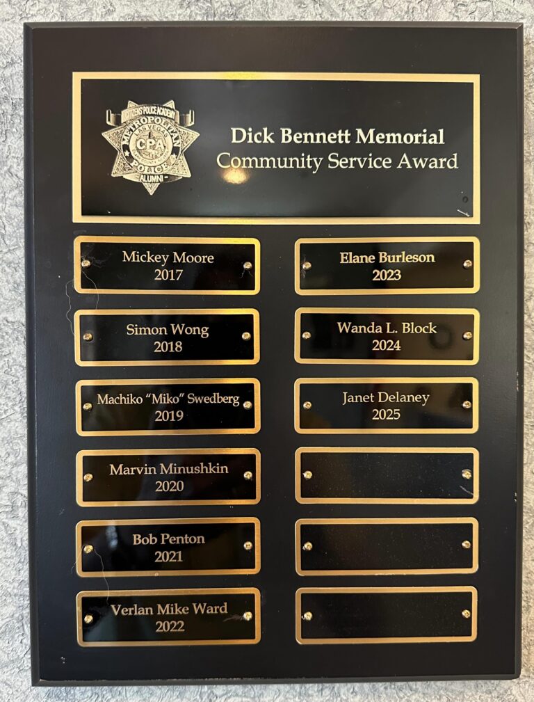 Picture of Dick Bennett Memorial Plaque